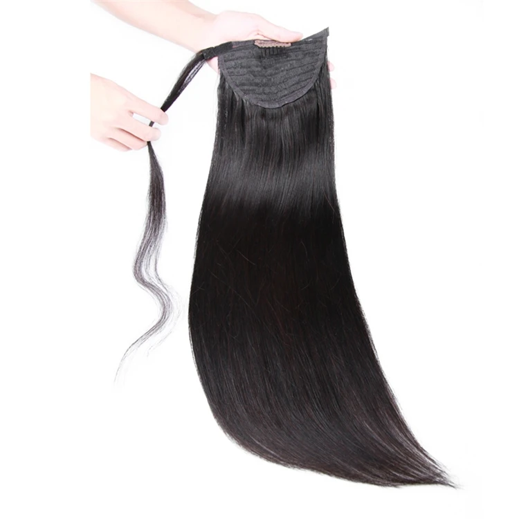 
Hot Beauty 10-30 Inch Silky Straight Virgin Hair Ponytail Hair Extensions Ponytail Human Hair 