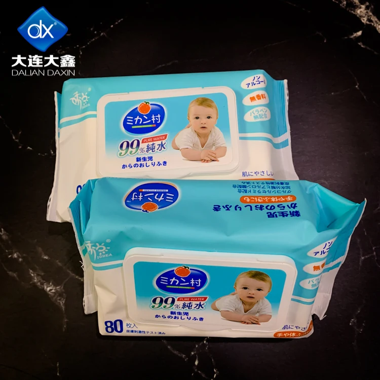 

Fragrance-Free Water Diaper Wipe Case Private Label Baby Wipes