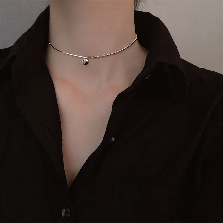 

Charm Women Fashion Vintage Simple Gold Chain 925 Sterling Elegant Silver Necklace, Picture shows