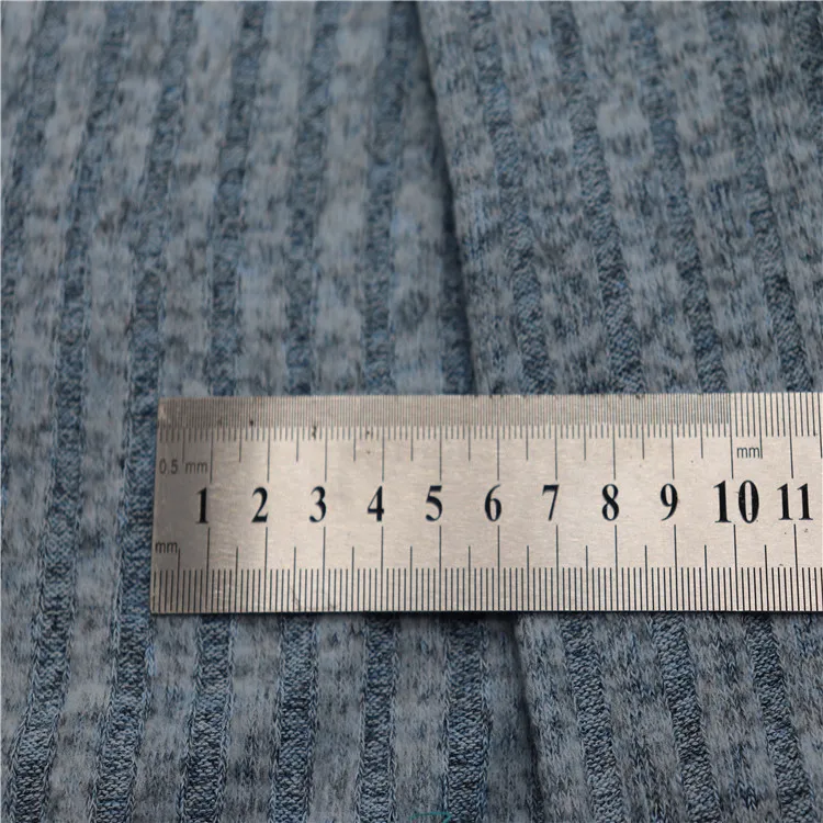 
high quality 50%polyester 45%rayon 5 %spandex fleece rib knitted fabric 