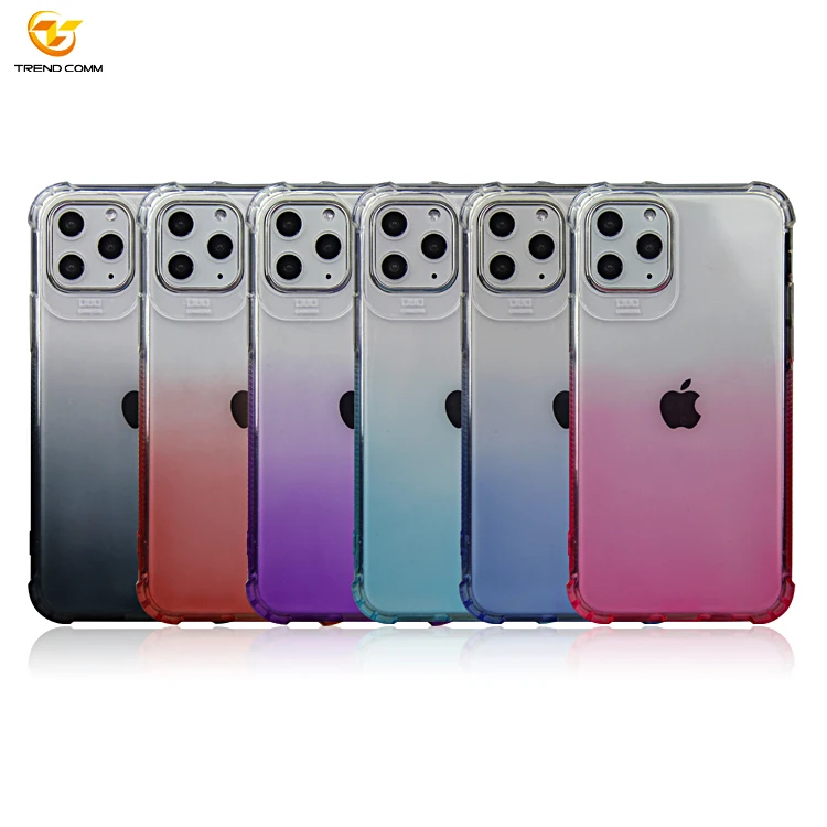 

Shock proof Color Gradient For iPhone 11 Pro Clear Case Soft TPU