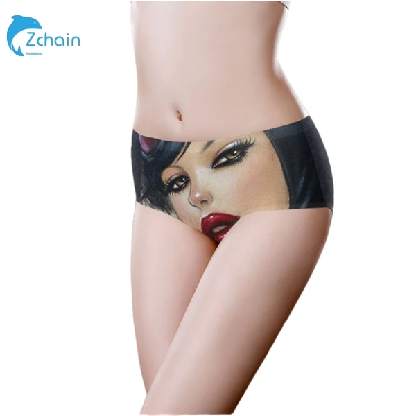 

Custom Hot Sale Women's Sexy Lingerie Seamless Selfdom Printing Fun Panties