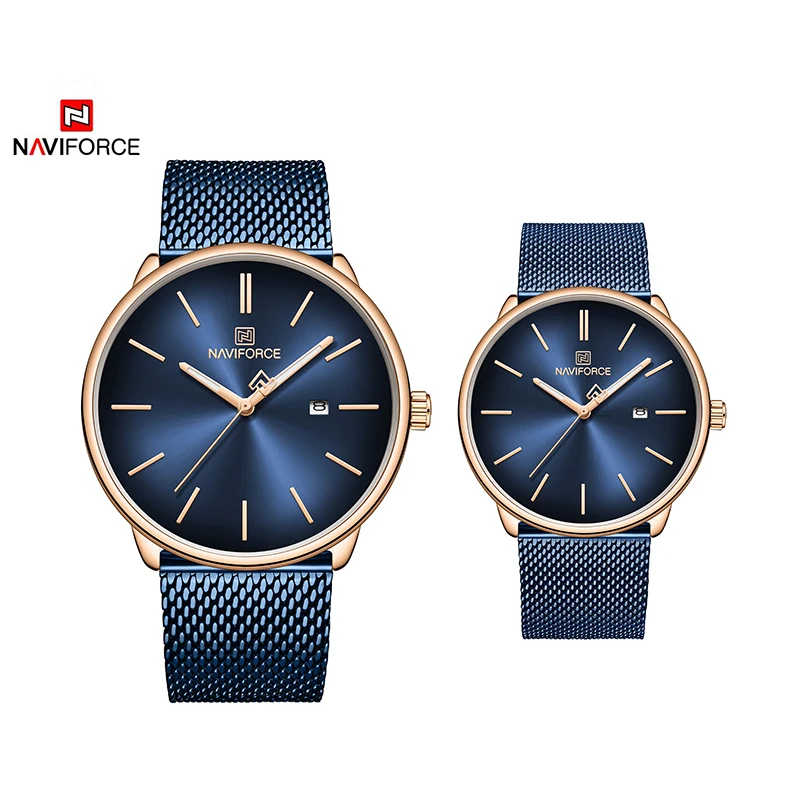 

Luxury NAVIFORCE 3012 Lover's Watches for Men and Women Simple Casual Quartz Wristwatch Waterproof Clock Couple Watches gifts