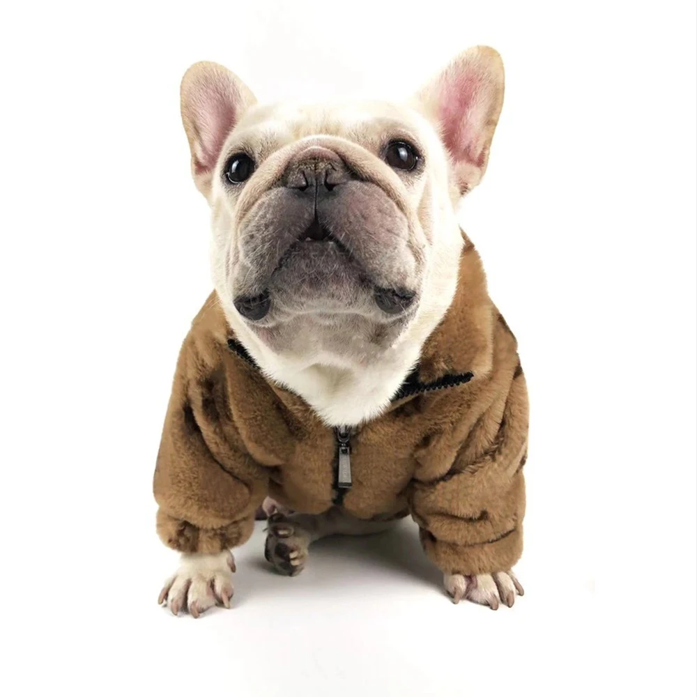 

Fashion luxury designer brand winter thickened warm pet dog fur jacket coat