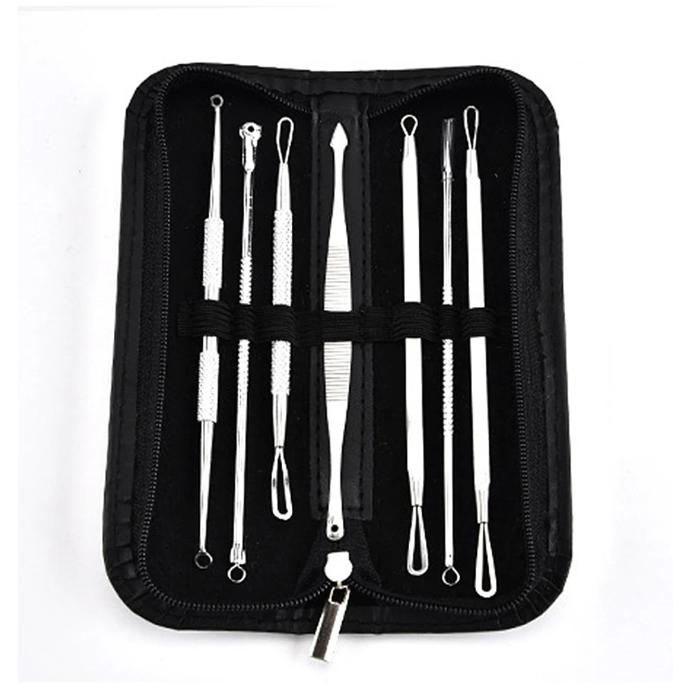 

Best Professional 7 pcs blackhead remover pimple comedone extractor acne remova extractor tool kit