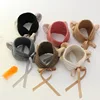Creative new knitted hair accessorised with cute cat ear hair harness hair band bow wash face makeup straps