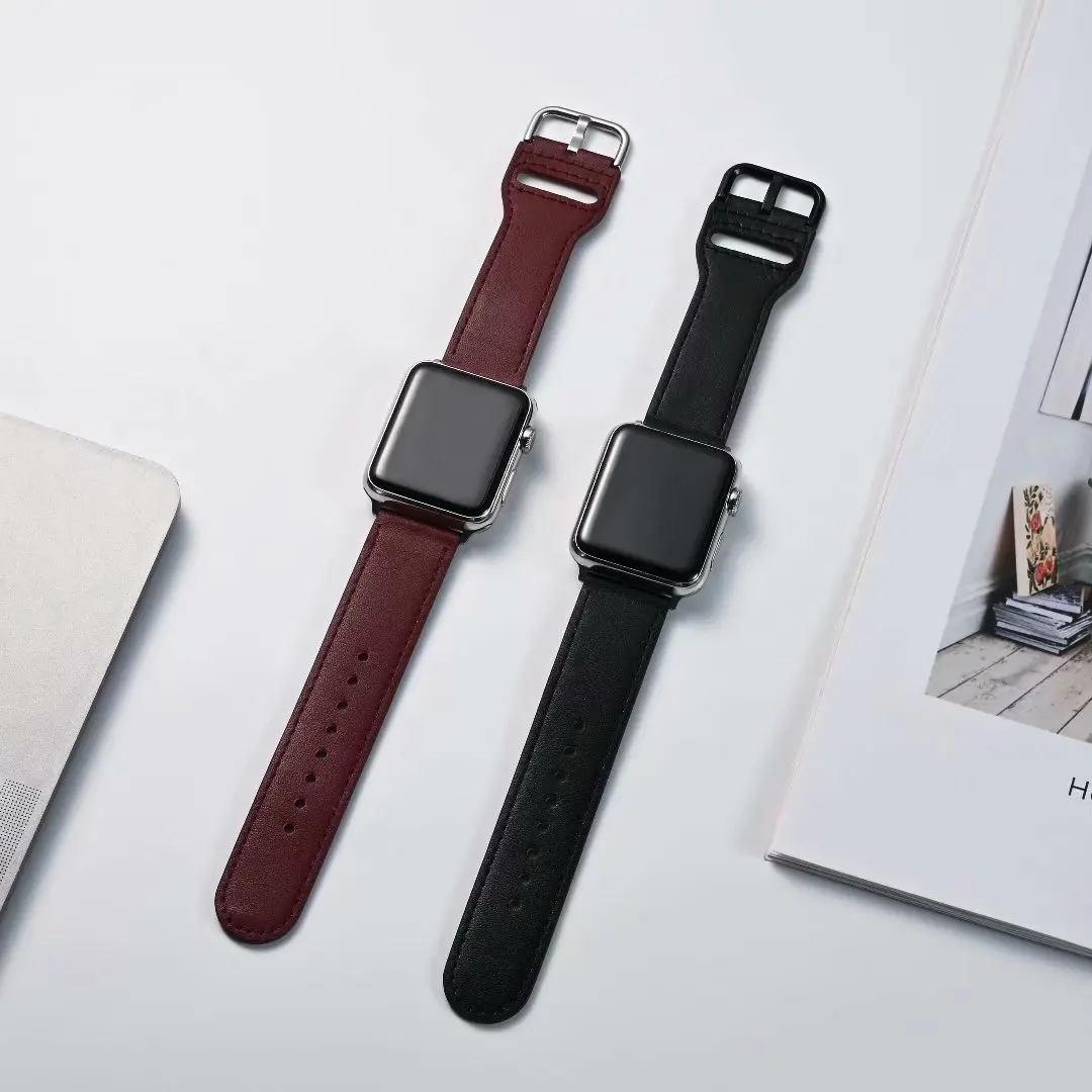 

Dropshipping Leather Watch Band Leather Newest Color Leather Loop For IWatch 4 3 2 1 Watchband For Apple Watch Band