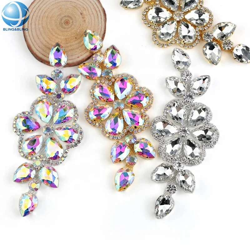 2022 Waterproof sew on rhinestone appliques dress garment accessories