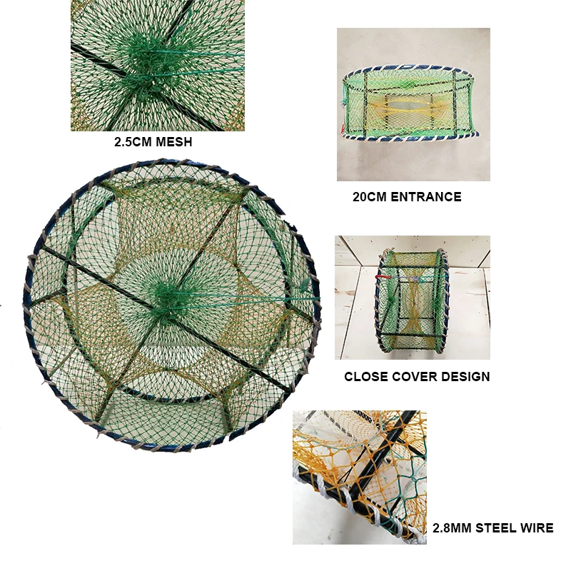 Excellent  60*25cm Crab Trap Lobster Fish Cage