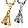Badminton shuttlecock tennis faasion sports Gold bar shield Men's Necklace chain Stainless Steel pendant charms jewelry