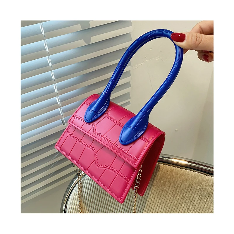 

Small Brand Women's Bag Leather Designer Crossbody Bags Small PU Handbag Totes New Croc-effect Ladies Flap Bag for Women 2021