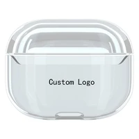 

Luxury Hard Shell Custom Logo For Apple Airpods Transparent Earphone Shockproof Case PC Protector Cover For Airpod Pro
