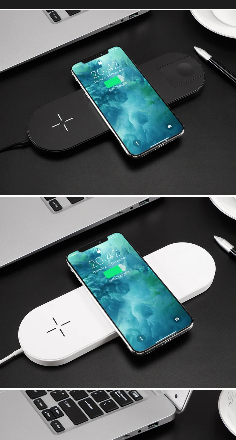 Latest 3 In 1 Fast Wireless Charging 15W Wireless Charger Station For Mobile Phone/Watch/Headset Cell Phone Charging Station