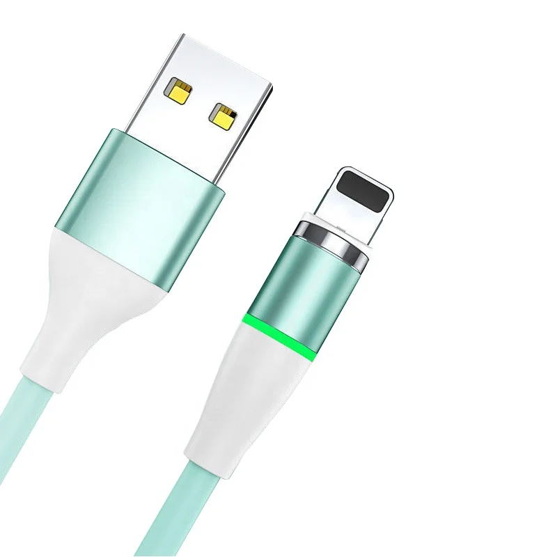 

Hot Sales Magnetic Shining Light 2.4A Charging IOS Android Data Cable, Red