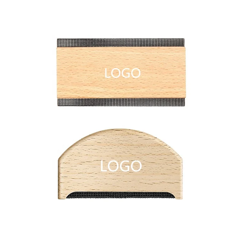 

New custom logo becch wood sweater pilling removing wool comb wooden cashmere comb with eco friendly, Natural color