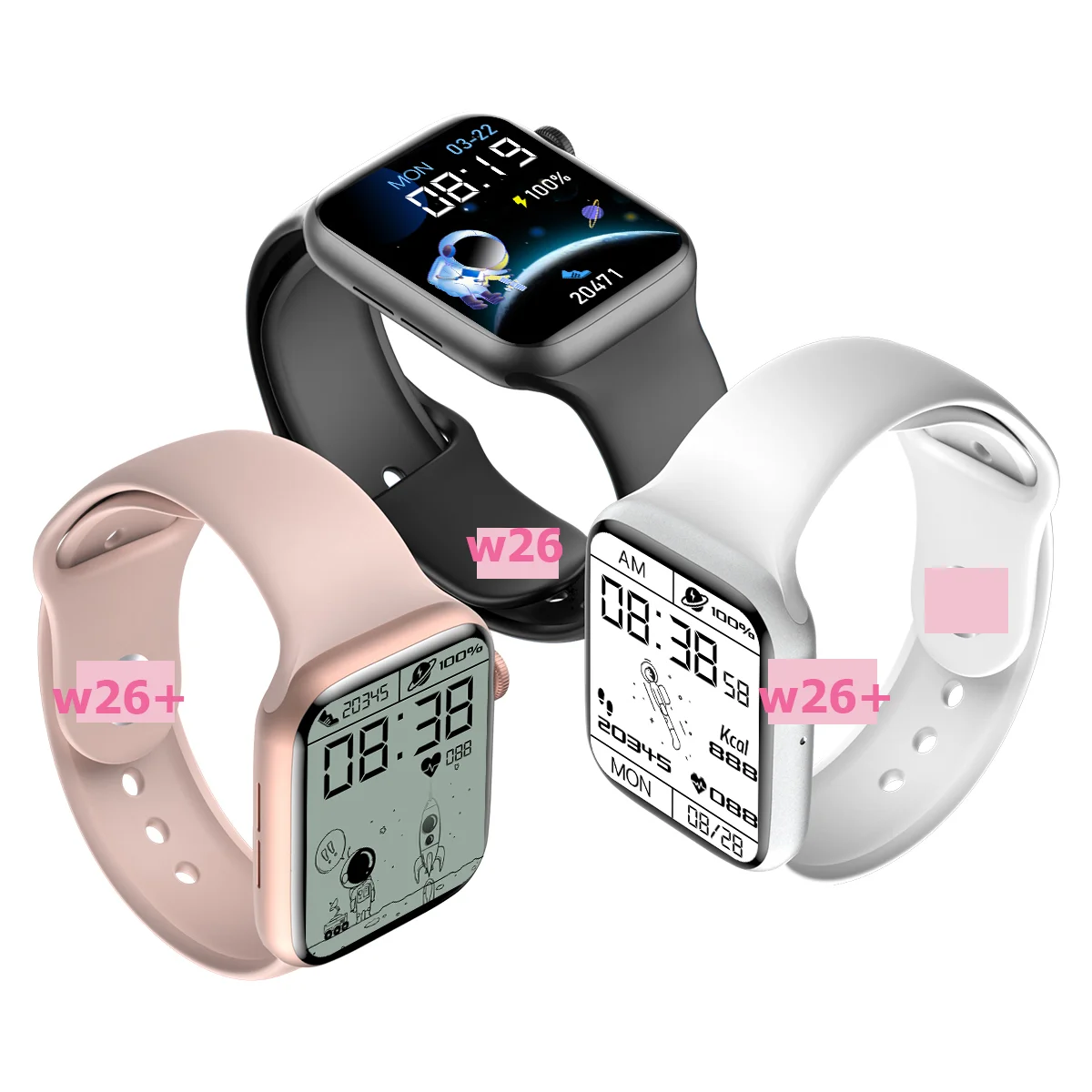 

W26+ Smart Watch Call series 6 Smart Watches Full Screen Touch Control 1.75 inch screen Smart Watch W26+