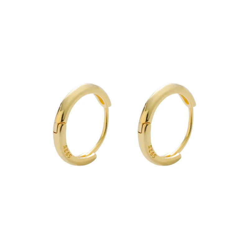 

sterling silver pin Wholesale Fashion Korean Version brass hoop Earrings Geometric 18k Gold Earrings For Girls