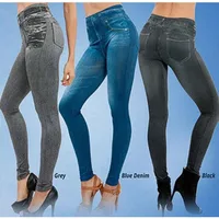 

Jeggings Jeans Leggings Women Velvet Leging Jeans Blue Black Ladies Jeggins with Real Pockets Denim Skinny Legging Pants