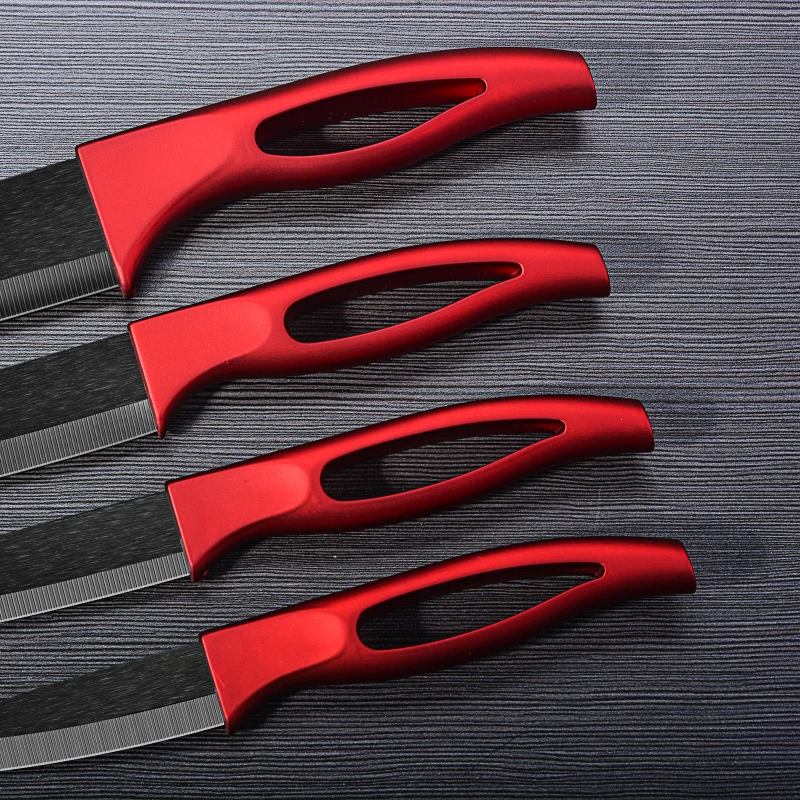 
New arrival black 5pcs with gift box kitchen ceramic knife set 