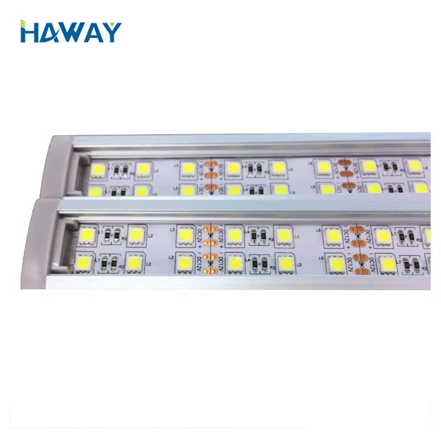 Hot selling Refrigerator LED Light 140-150lm/w strip Light DC24V SMD5050 120LED/M 6000-6500K aluminum housing Led Rigid Bar IP68