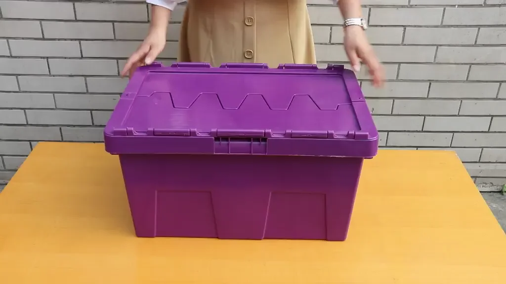 Qs Plastic Boxes With Handle Plastic Nestable Storage Logistics Moving