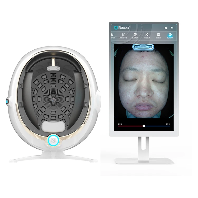 

High Quality Face Analysis Machine 3D Facial Skin Analyzer Magic Mirror Skin Analyzer Machine with ipad, White,black