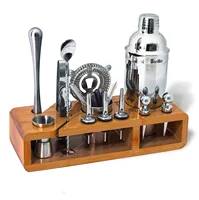 

Manufacture supply 28oz stainless steel cocktail shaker set bartender kit with stand