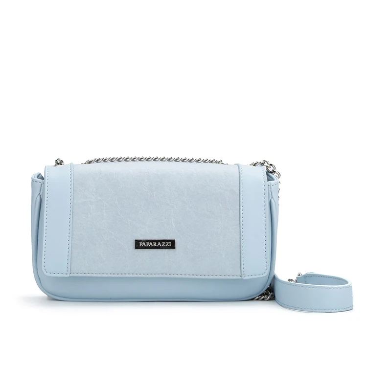 

#10349 2019 Paparazzi hot selling luxury high fashion lady crossbody bag best pu paper effect leather design women shoulder bag, Blue color , various color available