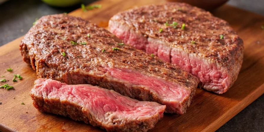 Applying kosher salt to steak