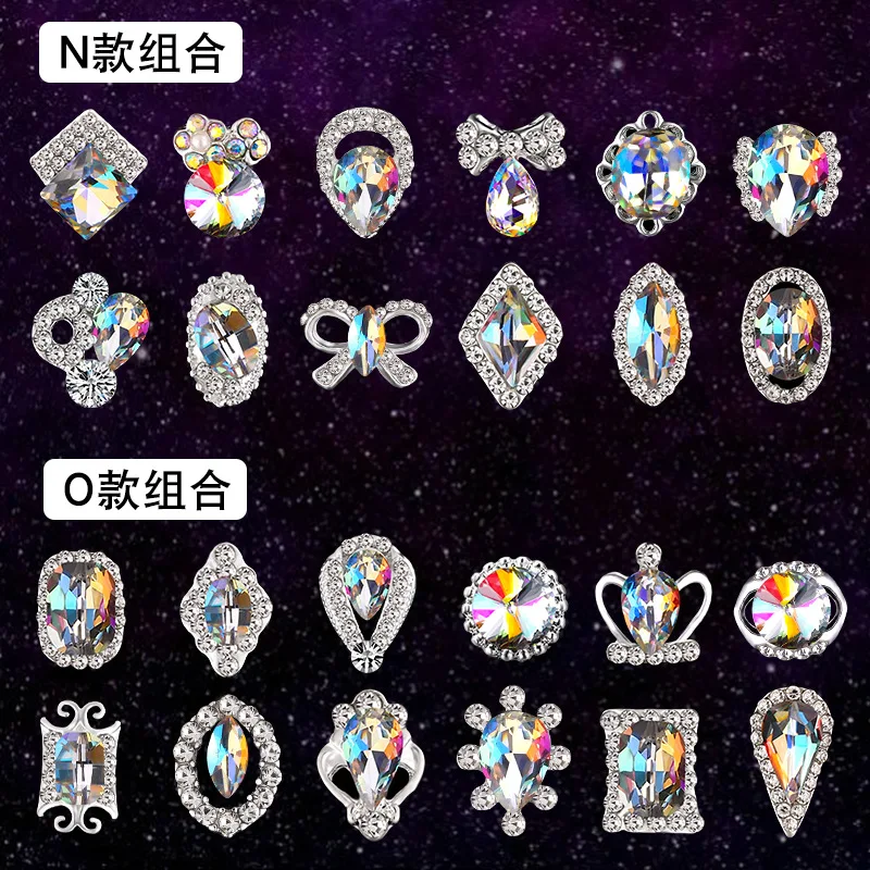 

NA-132 Nail Accessories Lady Simple Rhinestone Nail Designs Rhinestone Ombre Coffin Nails With Diamonds, Customized color