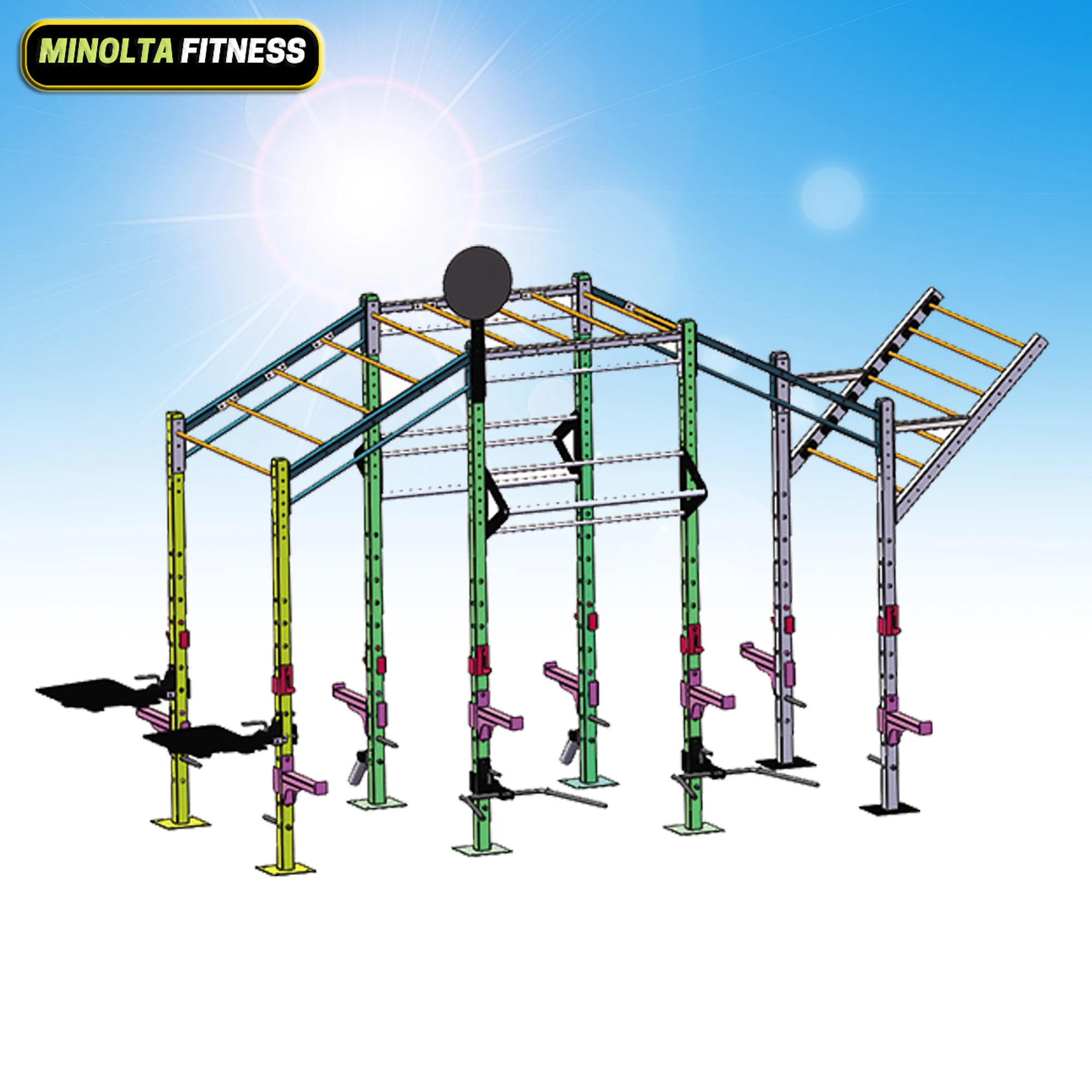 mnd 健身工厂直接供应爬梯电源机架免费重量健身房设备