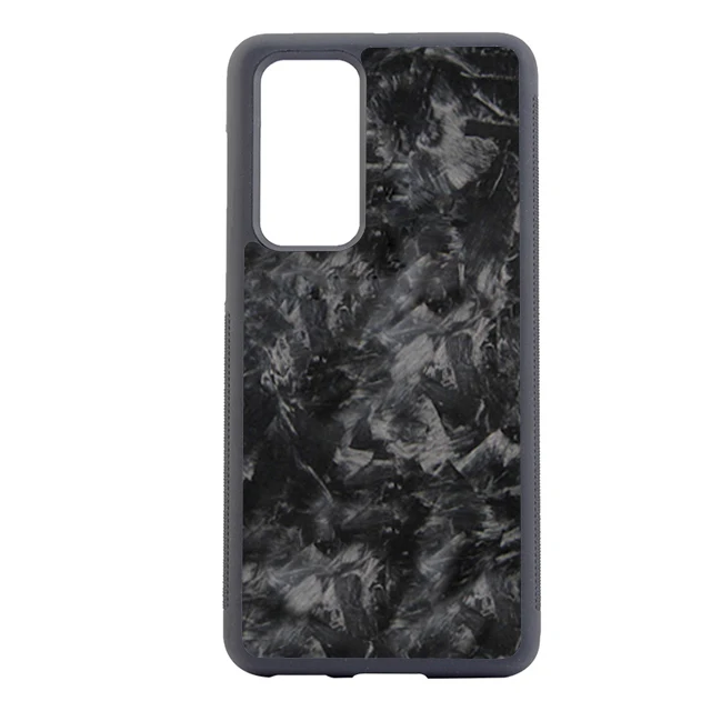 

Wholesale for Huawei P40 tpu pc fordge carbon fiber case, Black