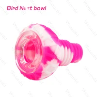 

Bird nest shaped unbreakable silicone glass bowl for glass smoking water pipe suit for 14-18mm bong joint