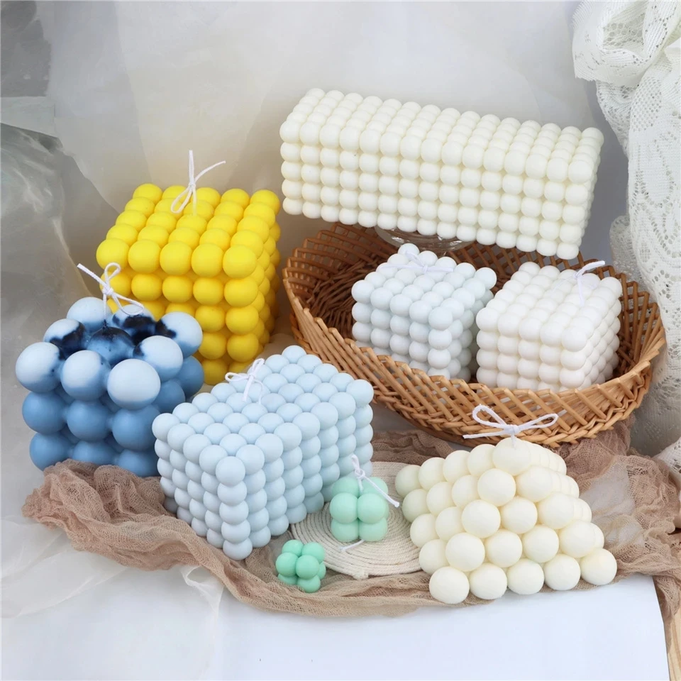

Multi-style and different Rubik's cube silicone candle mold DIY handmade scented candle silicon candle making molds, Random