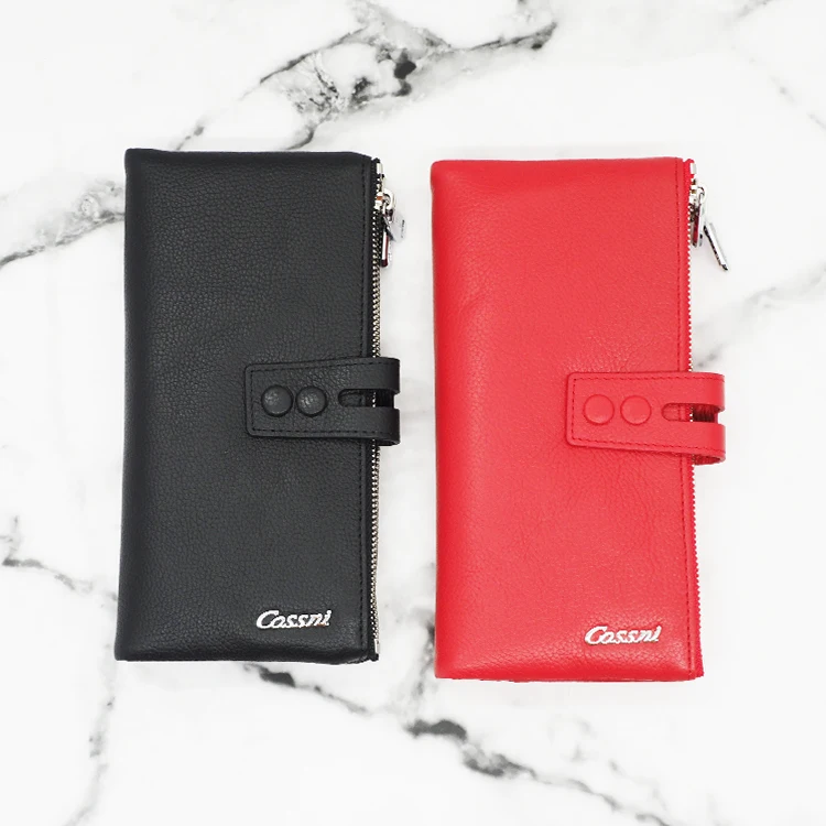 

Famous Brand Wallet Genuine Leather Wallet For Women, Red/black