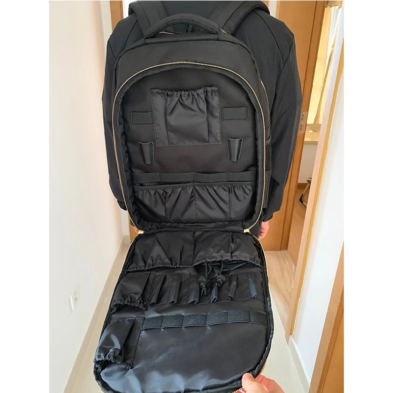 

Black barber backpack bag Durable Portable Travel bag drawstring pouch backpack travel bag ready to ship, Customized color