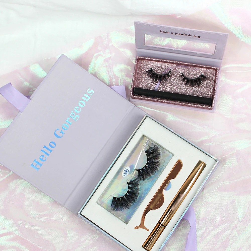 

3D 5D Real mink eyelashes extensions wholesale false eyelashes with free samples from warehouse in usa office, Nature black