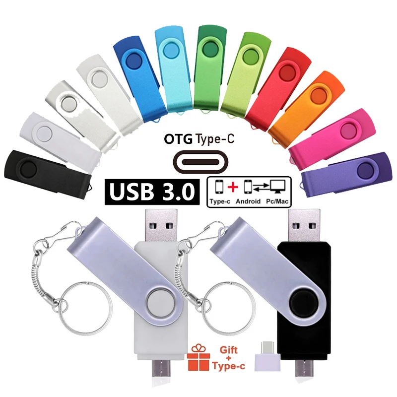 

Suppliers Wholesale 2.0 Otg 2 In 1 Swivel Usb Flash Drive 2Gb 4Gb 8Gb 64Gb 128Gb Type C Pen Drive Custom Logo Micro 3.0 Pendrive