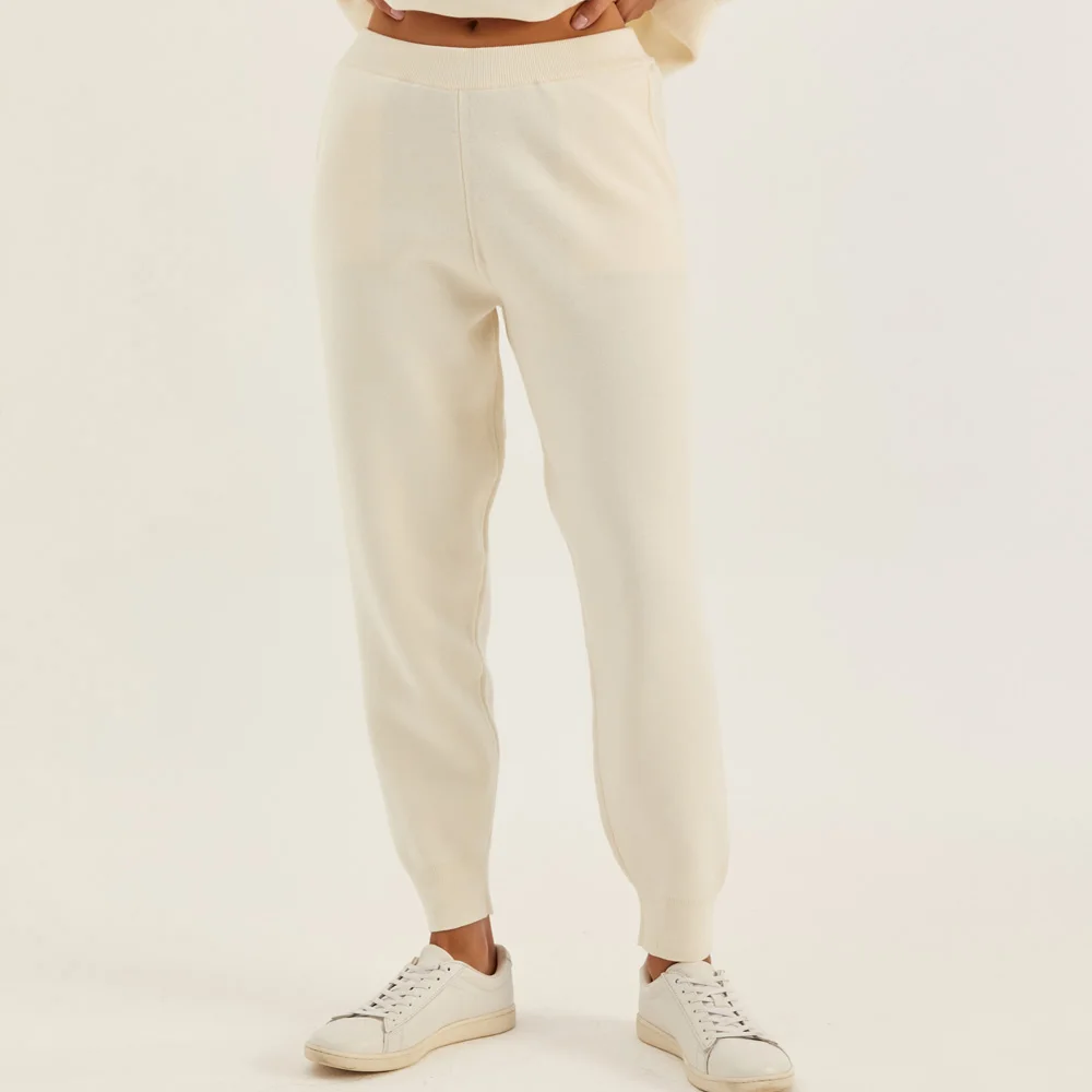 

2021 New High Quality Cheap Ladies Casual Knitted Super Heavy Cotton High Quality Darlon Knitted Pants