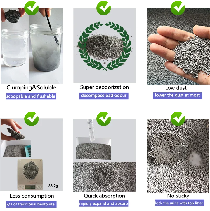 activated-carbon added neutralizes bad odors rose scented superior odor control clumping flush into the toilet cat litter