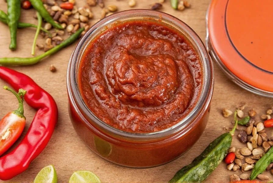 Blending homemade Aji Panca chili paste