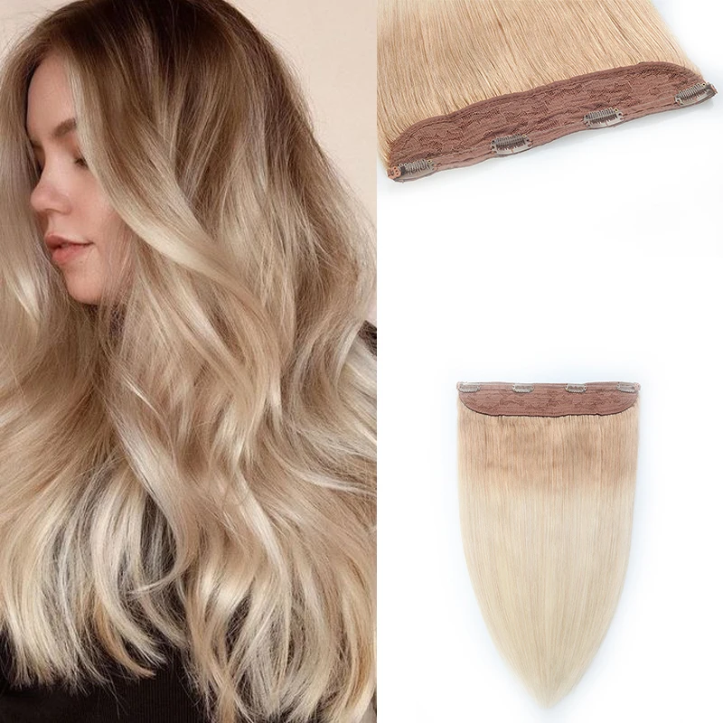 

high quality 100% human hair cheap invisible halo hair extensions