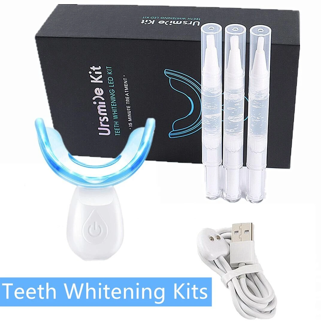 

CE MSDS GMP approved customize luxury USB teeth whitening LED Light Kit with 3*3ml teeth bleaching pen Private Logo