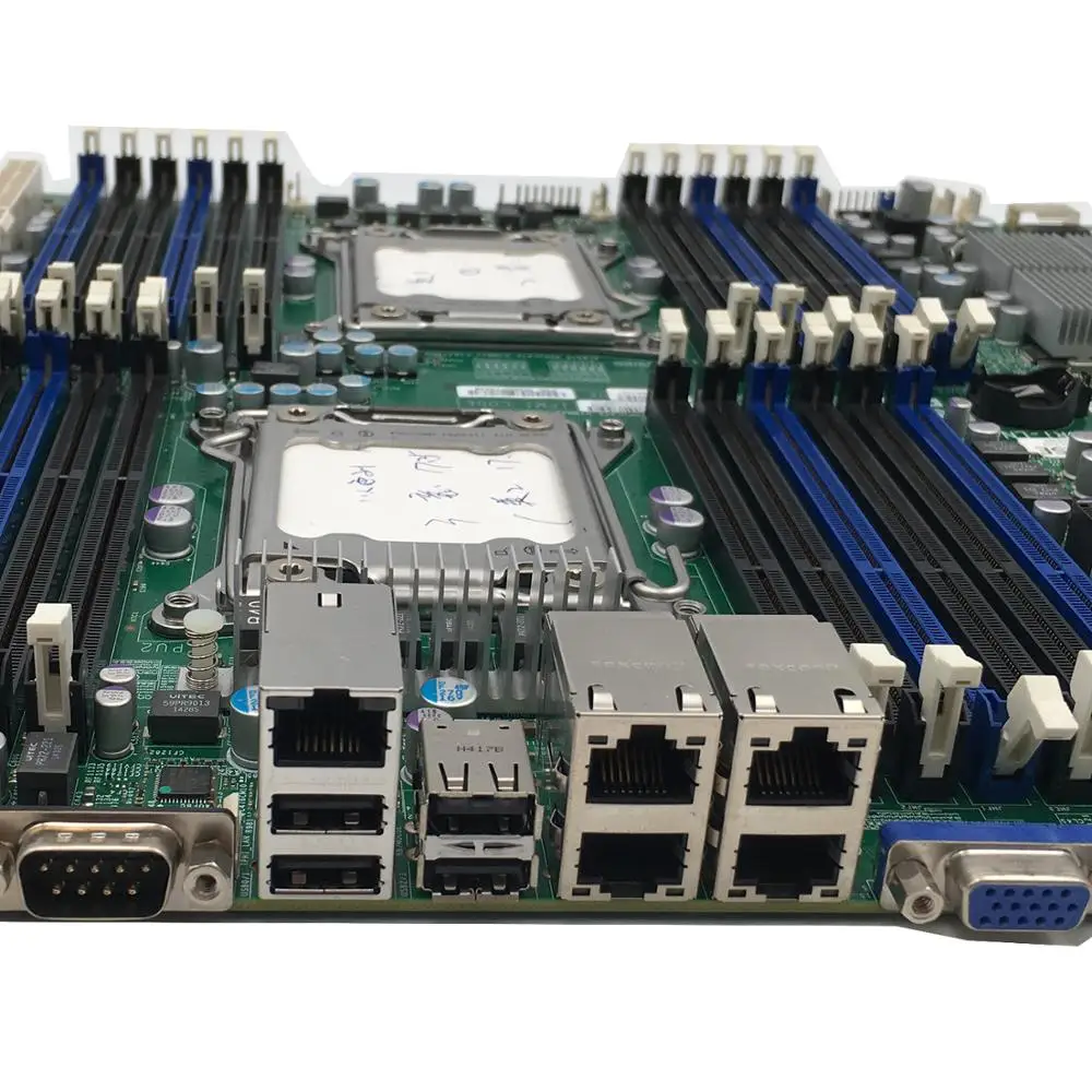 

For Supermicro X9DRI-LN4F+ server dual-channel X79 motherboard supports V2 CPU C602 chip 2011 Fully Tested, Green