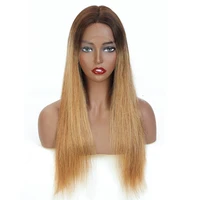 

blonde colored ombre wigs hd lace frontal 100% brazilian human hair lace front wig for black woman