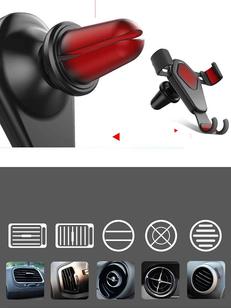 Universal Gravity Car Cup Mount Air Vent Mount Dashboard Mobile Phone Holders For Universal Mobile Phones