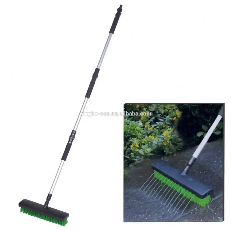 

Heavy Duty Extendable Water Jet Hose Garden Brush Broom Outdoor Patio Path Clean