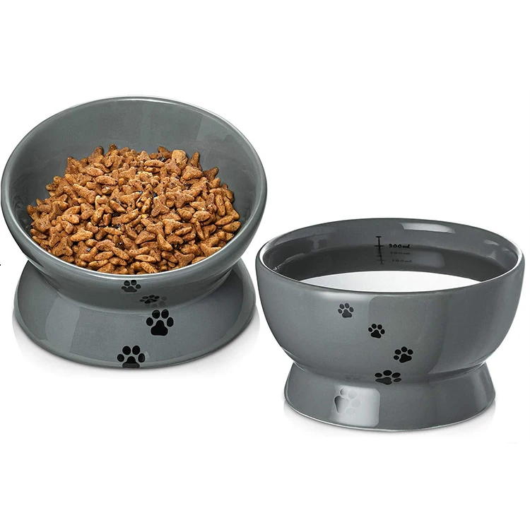 

Custom 3D Pet Food Bowl Bone Ceramic Dog Food Feeder Cat Bowl Wholesale Price, White, black