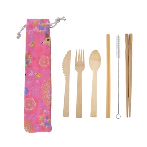 Image of 100% biodegradable bamboo cutlery disposable environmentally friendly