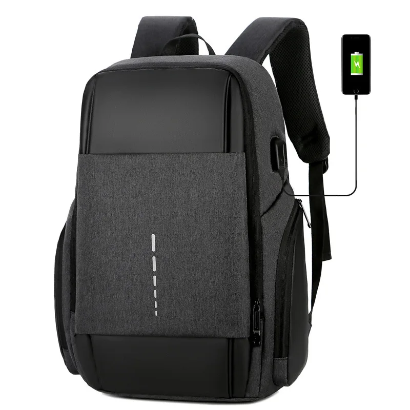 

Twinkle 2021 New Fashion Reflective Breathable Multifunction USB Business Mens Laptop Backpack with Headphone Hole slot